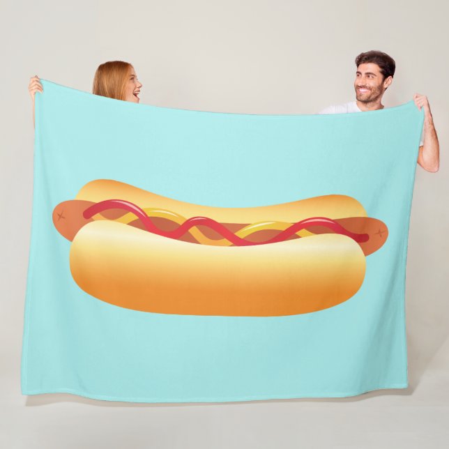 Hot Dog Fleece Blanket (In Situ)