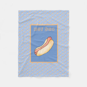 Hot dog fleece blanket