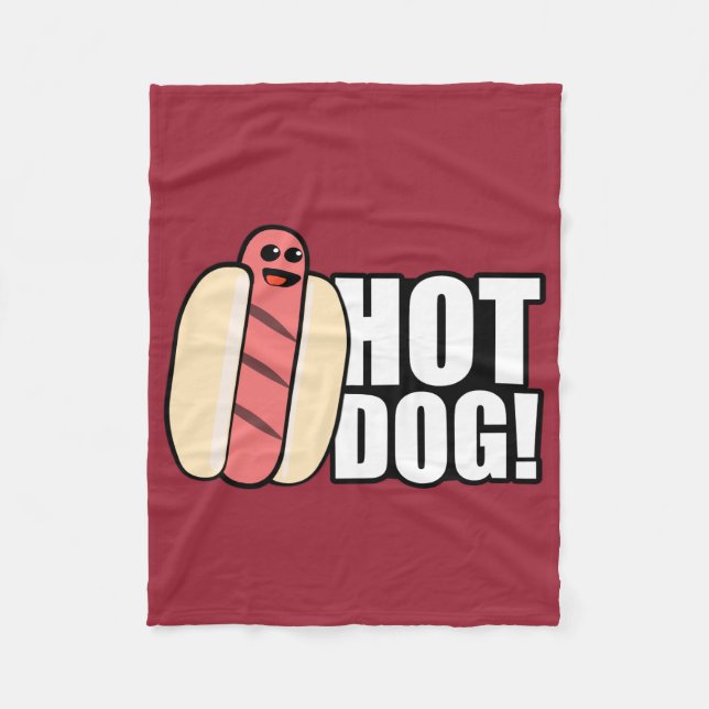 Hot Dog Fleece Blanket (Front)