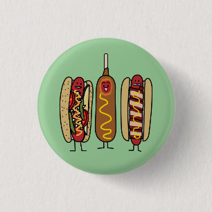 Hot Dog Friends 3 Cm Round Badge