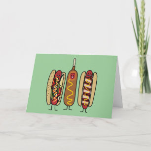 Hot Dog Friends Card
