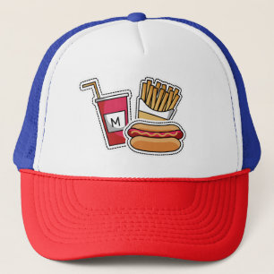 Hot Dog & Fries custom monogram hats