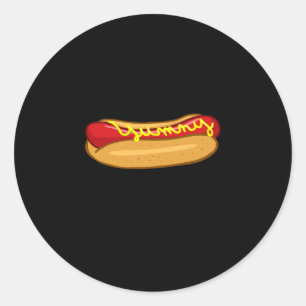 Hot dog funny hot dog lover performance classic round sticker