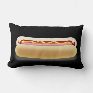 Hot dog funny lumbar Pillow