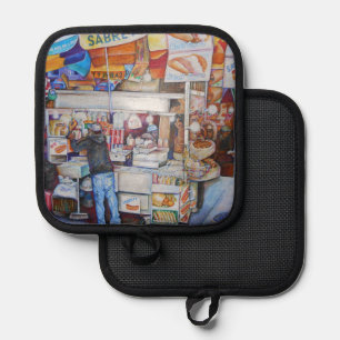 Hot Dog God Pot Holder