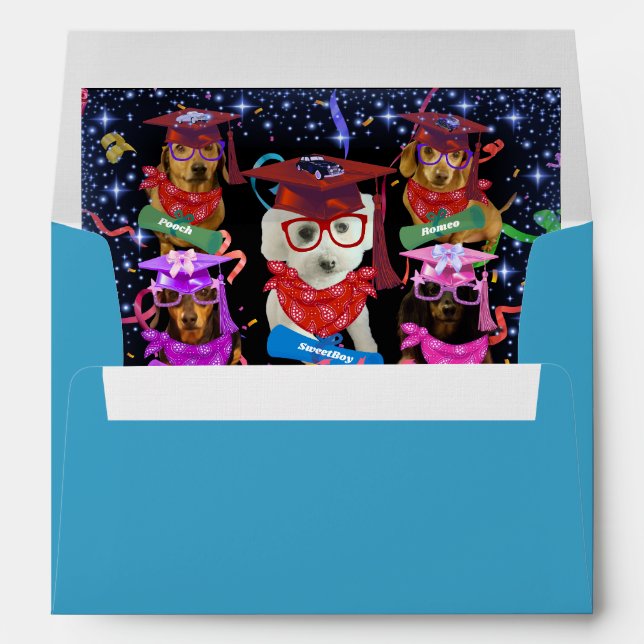 Hot Dog Graduation Envelopes (Back (Bottom))