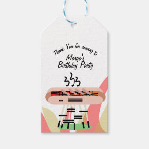 Hot Dog Grilling Birthday Party Cookout  Gift Tags