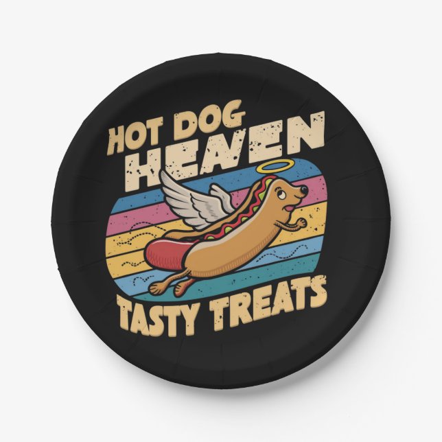 Hot Dog Heaven Paper Plate (Front)