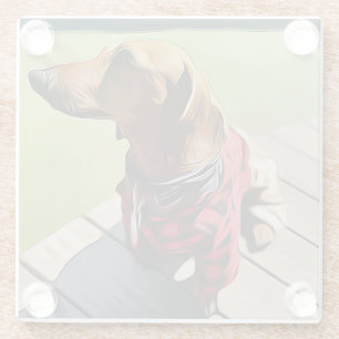 Hot Dog Hot Owner Glass Coaster