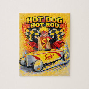 Hot Dog Hot Rod Jigsaw Puzzle