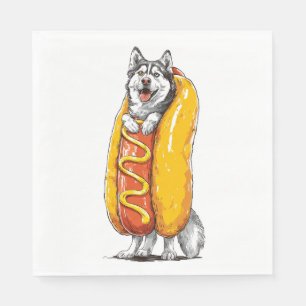 Hot Dog Husky � Funny Food Costume Napkin