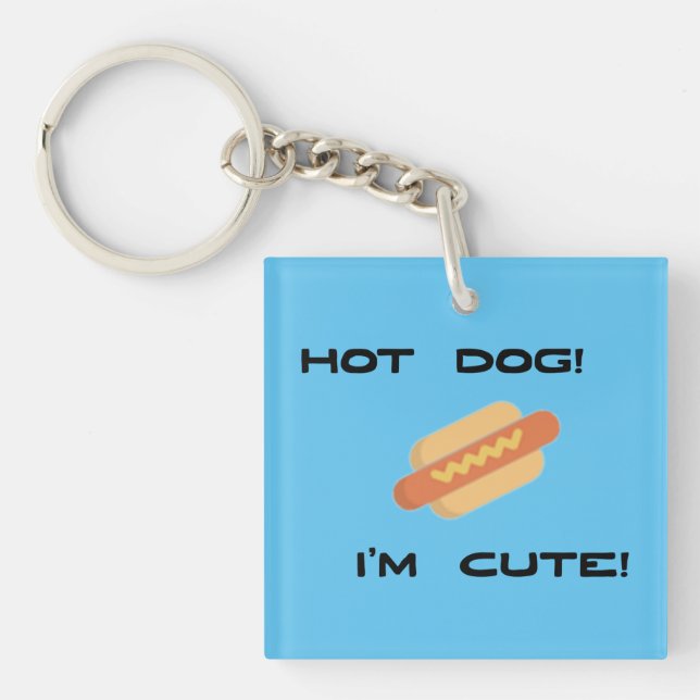 Hot Dog I'm Cute Key Ring (Front)