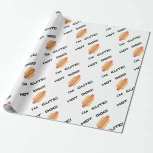 Hot Dog I'm Cute Wrapping Paper