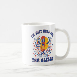 Hot Dog I'm Just Here For The Glizzy Happy 4th Of Coffee Mug