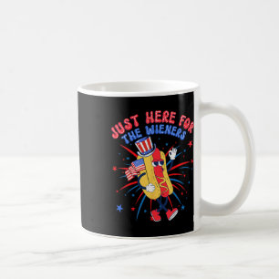 Hot Dog I'm Just Here For The Wieners 4th Of July Coffee Mug