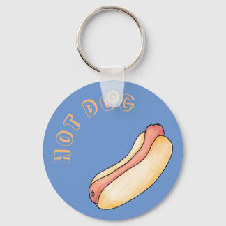 Hot dog key ring