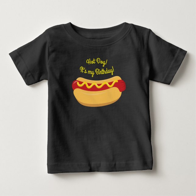 Hot Dog Kids Birthday Party Cook Out Cute Baby T-Shirt (Front)