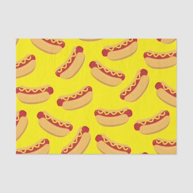 Hot Dog Kids Birthday Party Cook Out Cute Tissue Paper (Front)