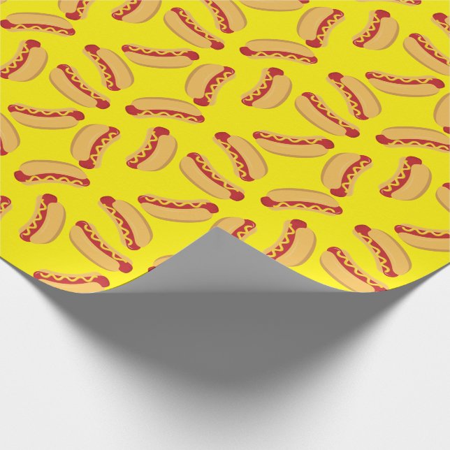 Hot Dog Kids Birthday Party Cook Out Cute Wrapping Paper (Corner)