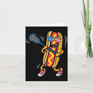 Hot-Dog Lacrosse Player 4th Of July Sport Card