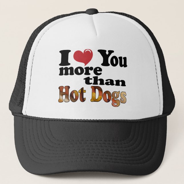 Hot Dog Love Trucker Hat (Front)