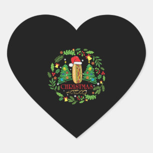 Hot Dog Lover Xmas Ugly HotDog Christmas t shirt Heart Sticker