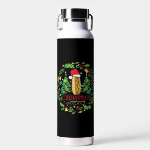 Hot Dog Lover Xmas Ugly HotDog Christmas t shirt Water Bottle