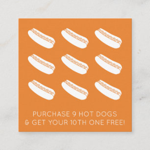 hot dog loyalty stamp card