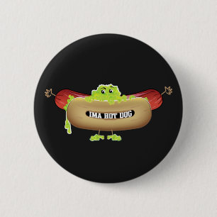 HOT DOG MAN 6 CM ROUND BADGE