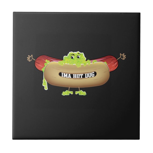 HOT DOG MAN CERAMIC TILE (Front)