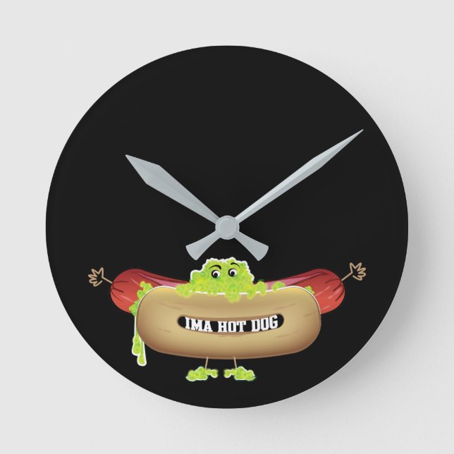 HOT DOG MAN ROUND CLOCK (Front)