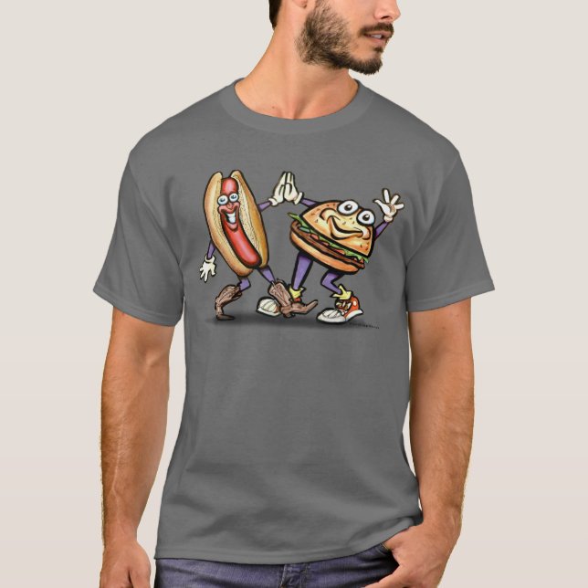 Hot Dog n Hamburger T-Shirt (Front)