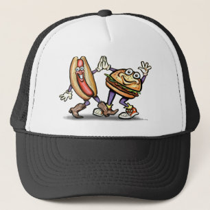 Hot Dog n Hamburger Trucker Hat
