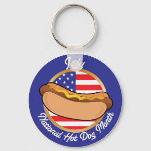 Hot Dog National Key Ring