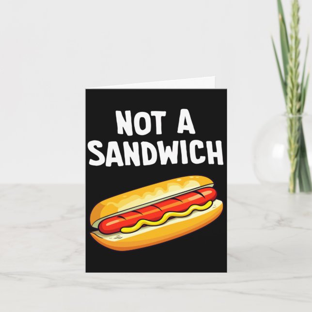 Hot dog not a sandwich performance  card (Front)