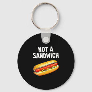 Hot dog not a sandwich performance  key ring