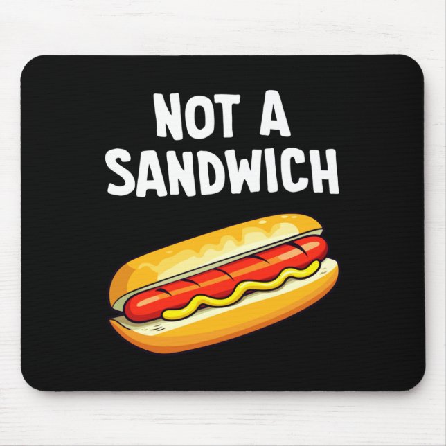 Hot dog not a sandwich performance  mouse pad (Front)
