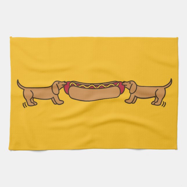 Hot Dog-O-War Tea Towel (Horizontal)
