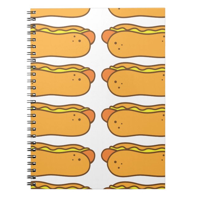 Hot dog on a bun notebook (Front)