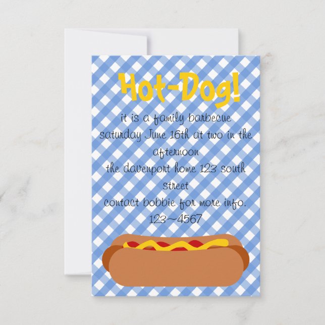 Hot Dog! Party Invitation (Front)