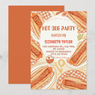 Hot Dog Party Invitation – Fun Food Celebration