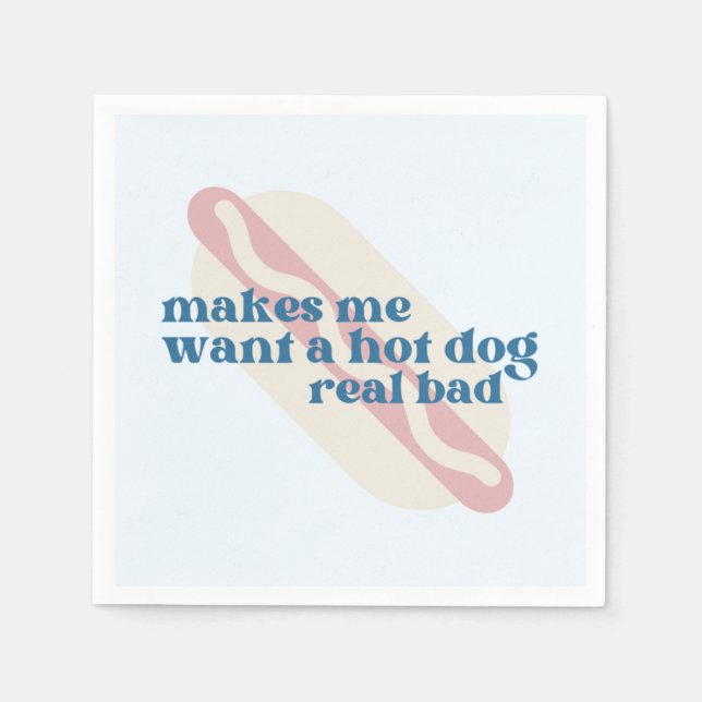 Hot Dog Party Napkins (Front)