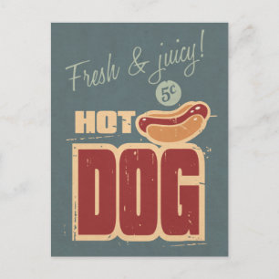 Hot Dog Postcard