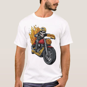 Hot Dog Rider � Funny Biker Skull T-Shirt