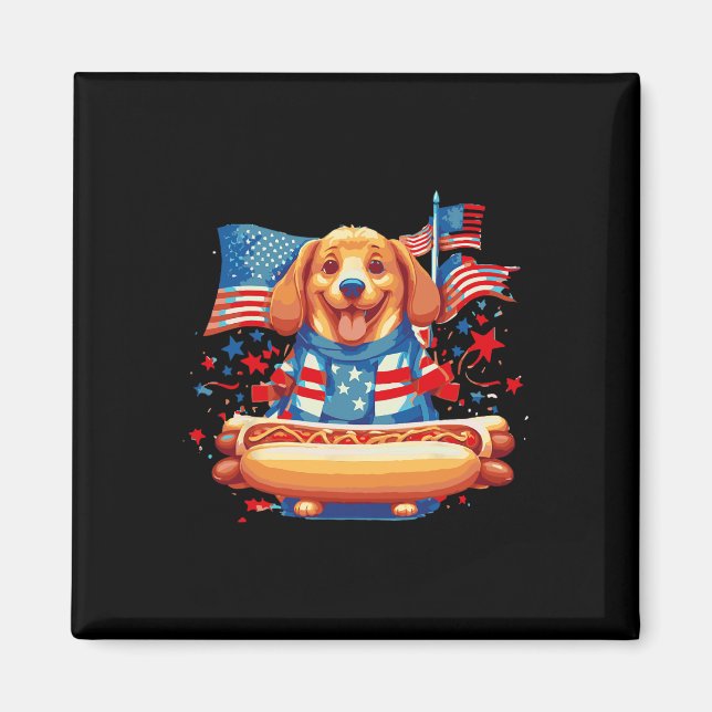 Hot Dog Sausages Frank Day Merican Sarcastic Food  Magnet (Front)