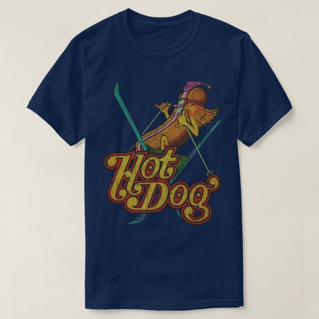 Hot Dog Skier 1974 T-Shirt (Design Front)