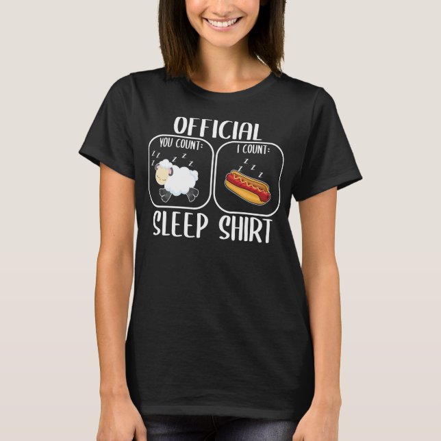 Hot Dog Sleep Shirt Count Sheep (Front)