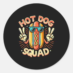 Hot Dog Squad Hot Dog Stand Team Hotdog Crew For M Classic Round Sticker