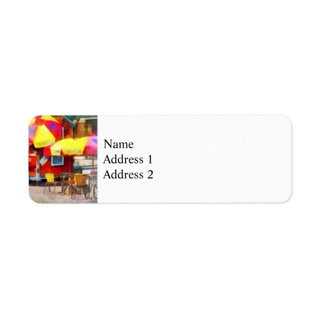 Hot Dog Stand in Mall Return Address Label (Front)