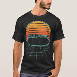 Hot Dog Sunset Retro Hotdog Sausage Frankfurter Wi T-Shirt